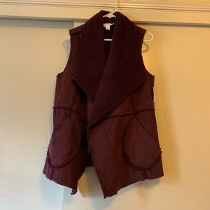 CASLON faux shearling vest